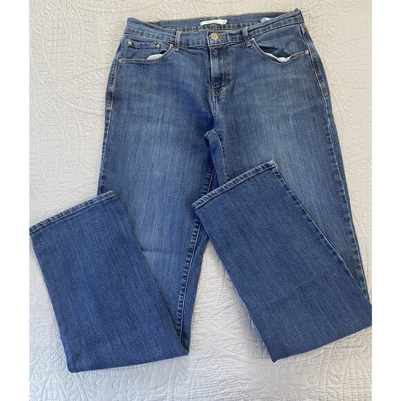 Wmns Levis 505 Straight Sz 30 X 32 Medium Blue Wash Denim 5 Pckt Jeans - Picture 1 of 6